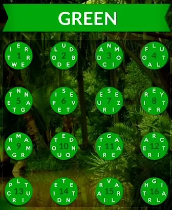 Wordscapes Green Answers