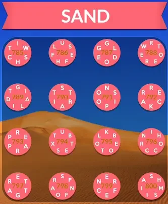 Wordscapes Sand Answers