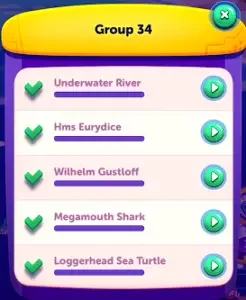 Codycross Under The Sea Group 34 Answers
